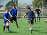 Laatste training S.K.N.W.K. JO11-1JM van seizoen 2022-2023 (partijtje tegen de ouders) (118/221)